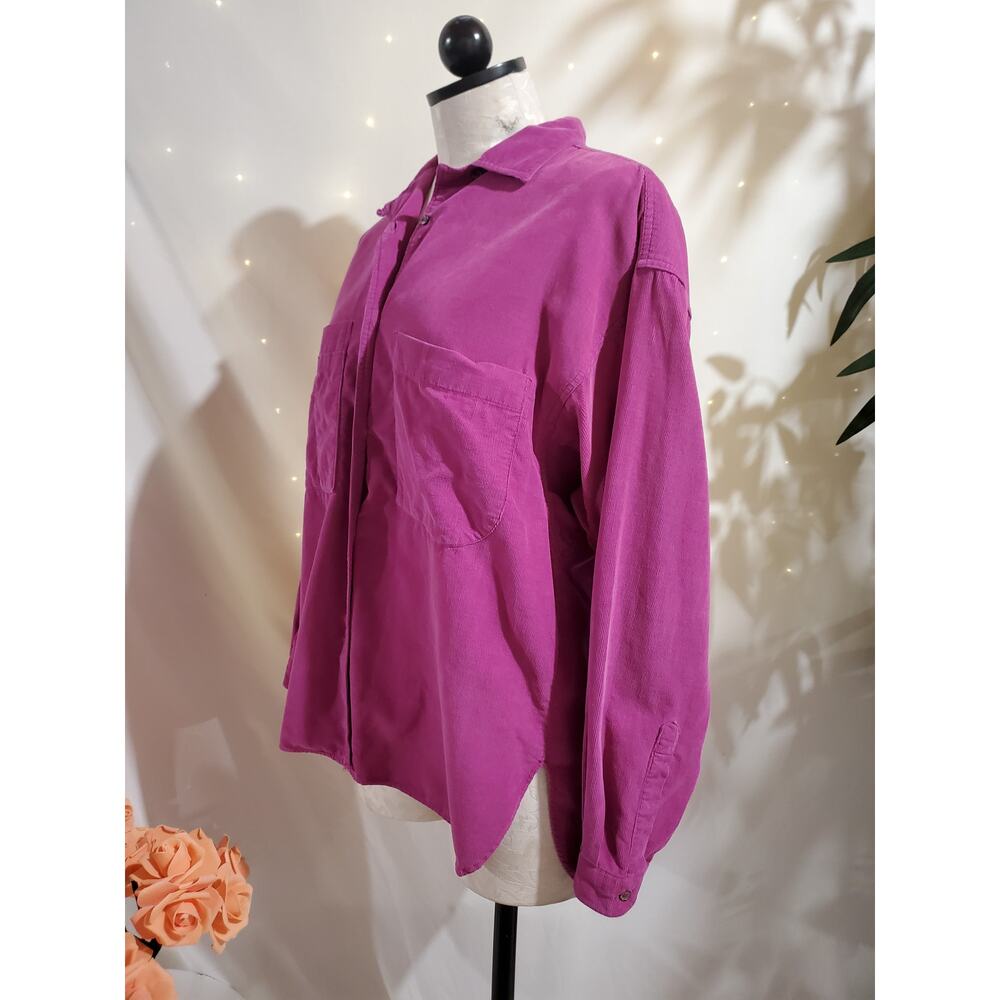 Vtg Patagonia Womens Fine Wale Corduroy Button Shirt Size M Utility Pockets Pink - Picture 4 of 10
